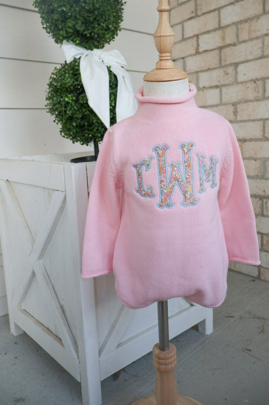 Rollneck Sweater Bubble- Light Pink