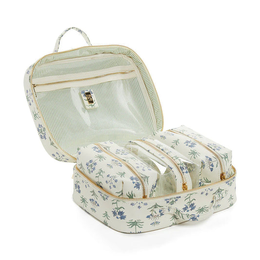 Luxe Saffiano Vegan Leather Cosmetic Case