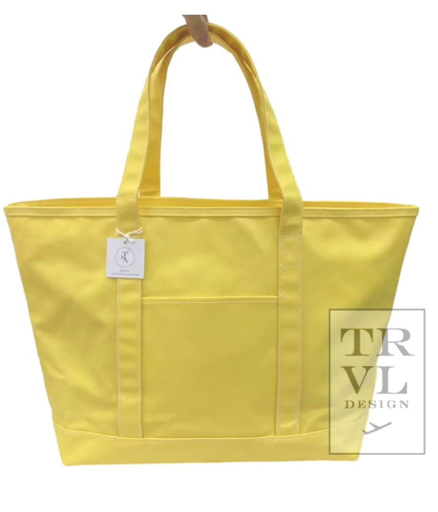 Maxi Tote- Coated Canvas: Daffodil