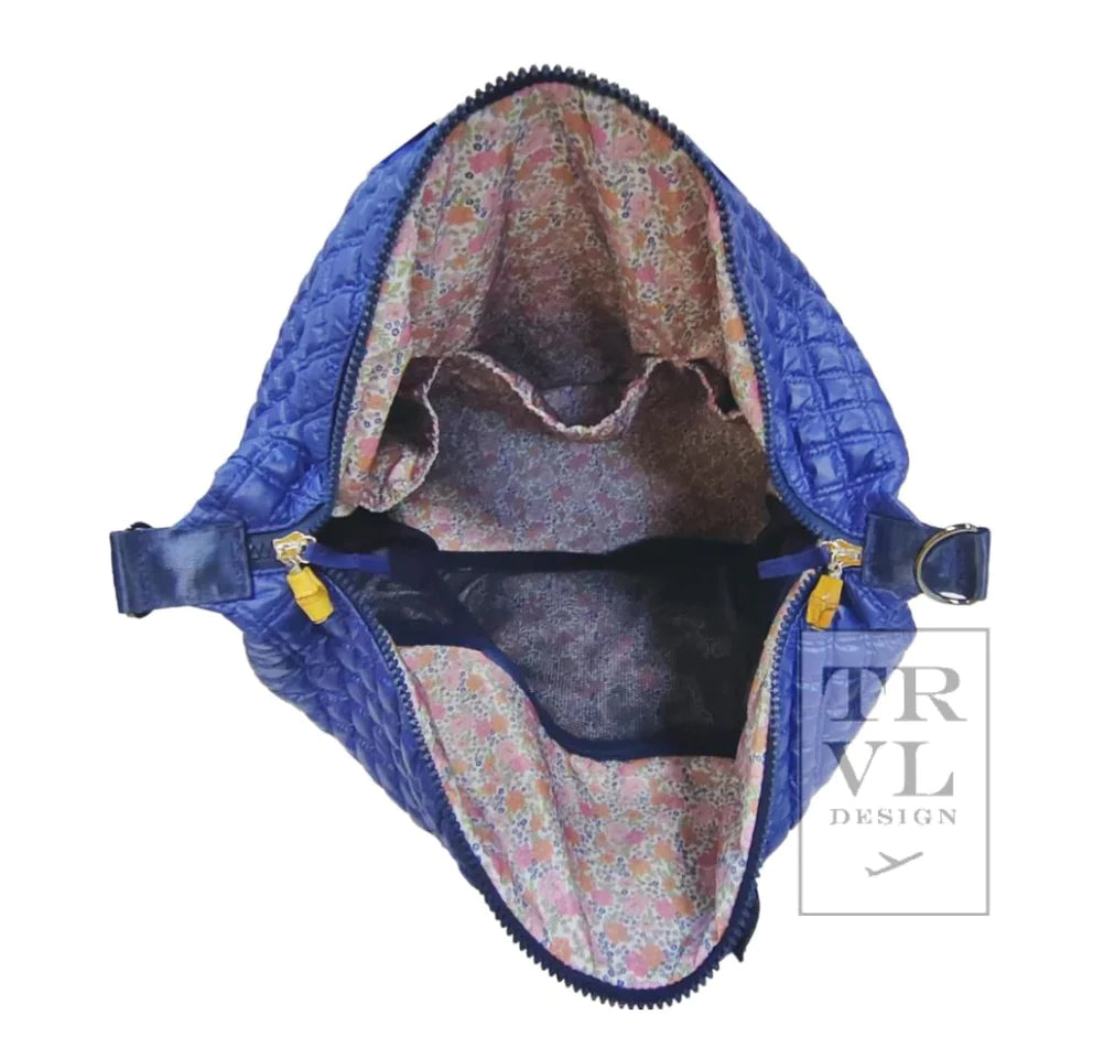 Overpacker- Blue Bell (lined in garden floral)