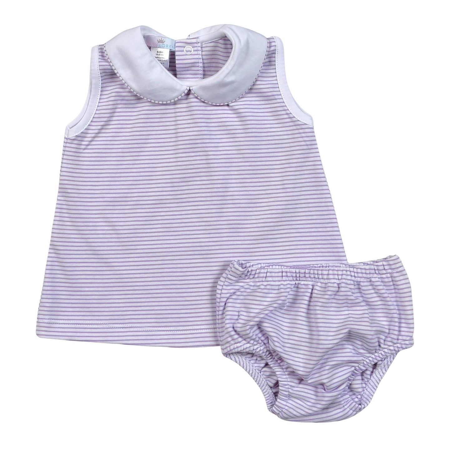 Purple Stripe Diaper Set