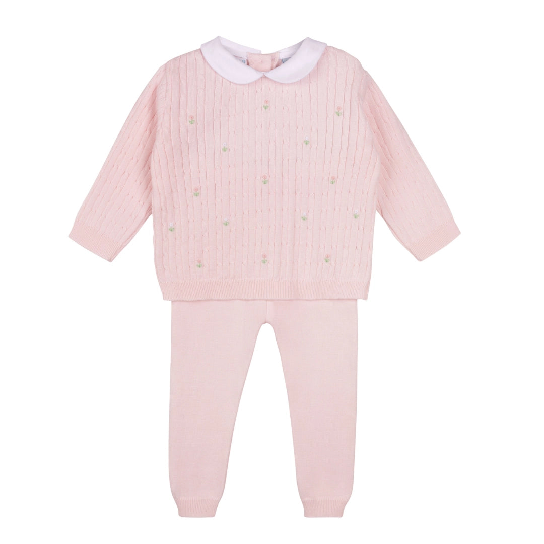 Girls Peter Pan Cable Knit Set