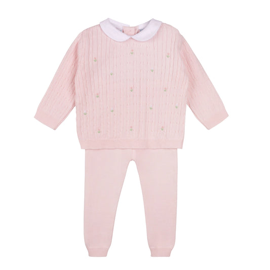Girls Peter Pan Cable Knit Set