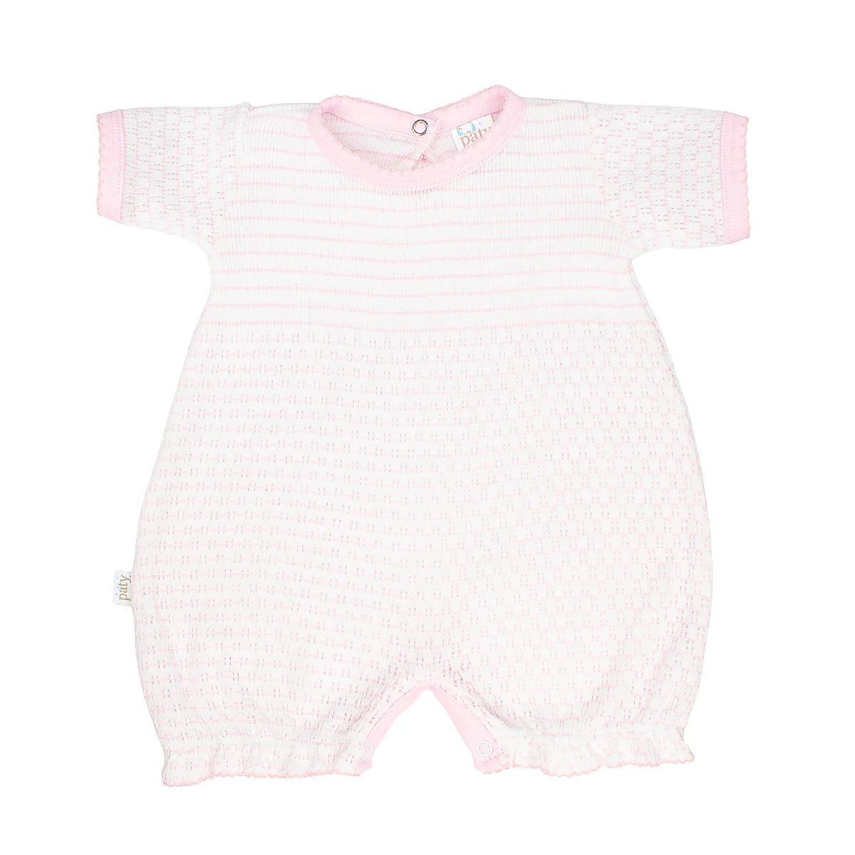 Pinstripe Ruffle Hem Pima Trim Bubble