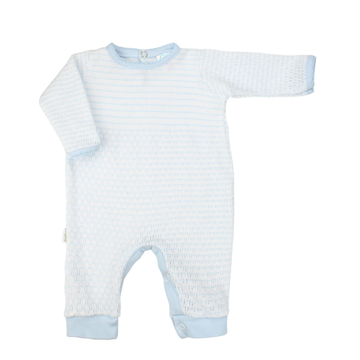 Pinstriped Romper-Blue