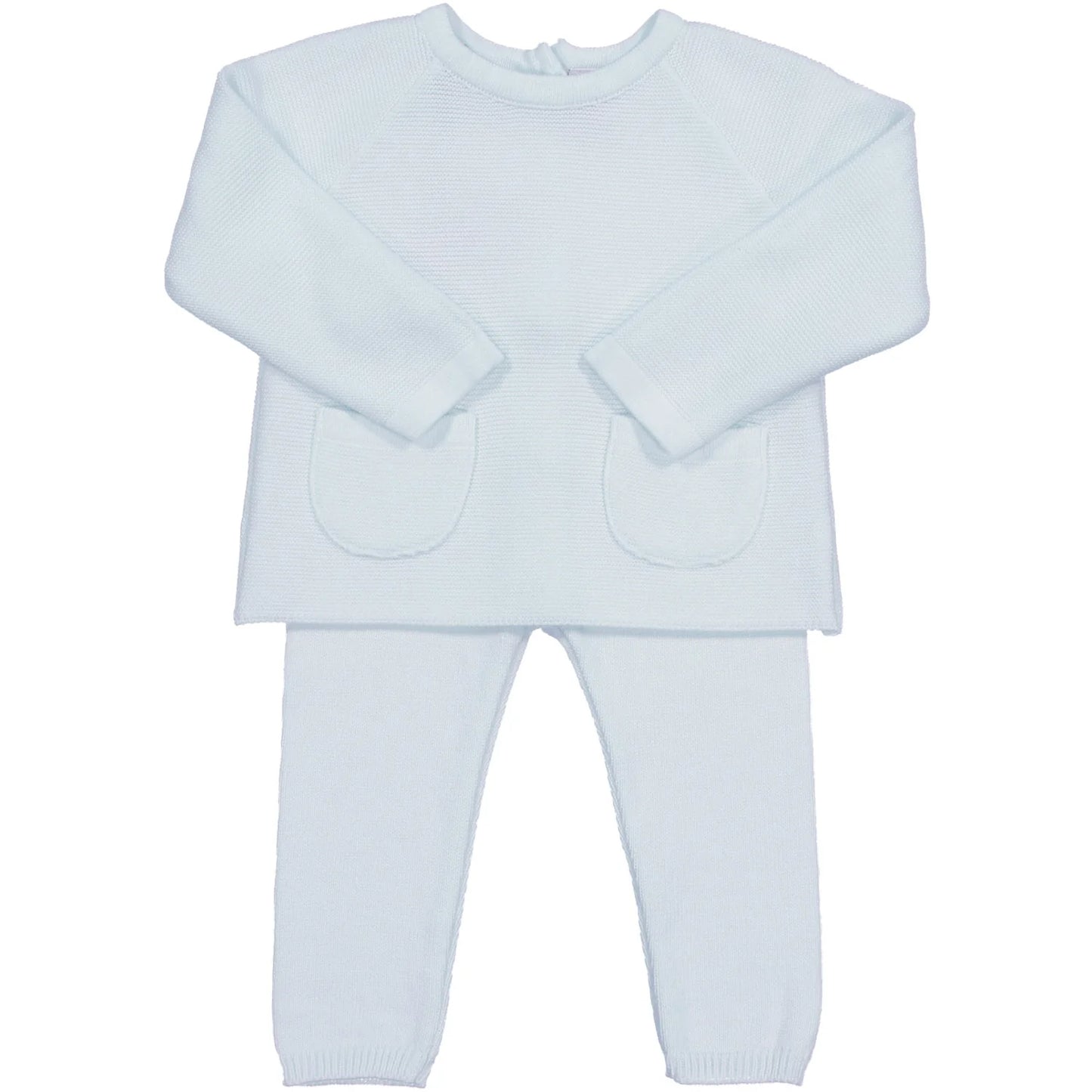 Pocket Sweater Set- Powder Blue