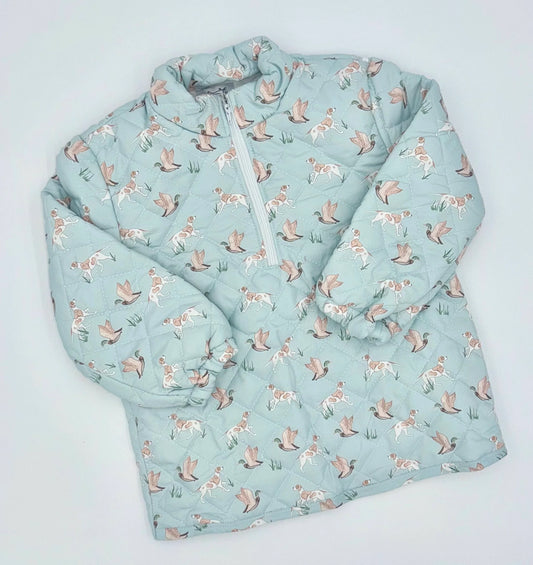 Quilted Quarter Zip- Bird Dog