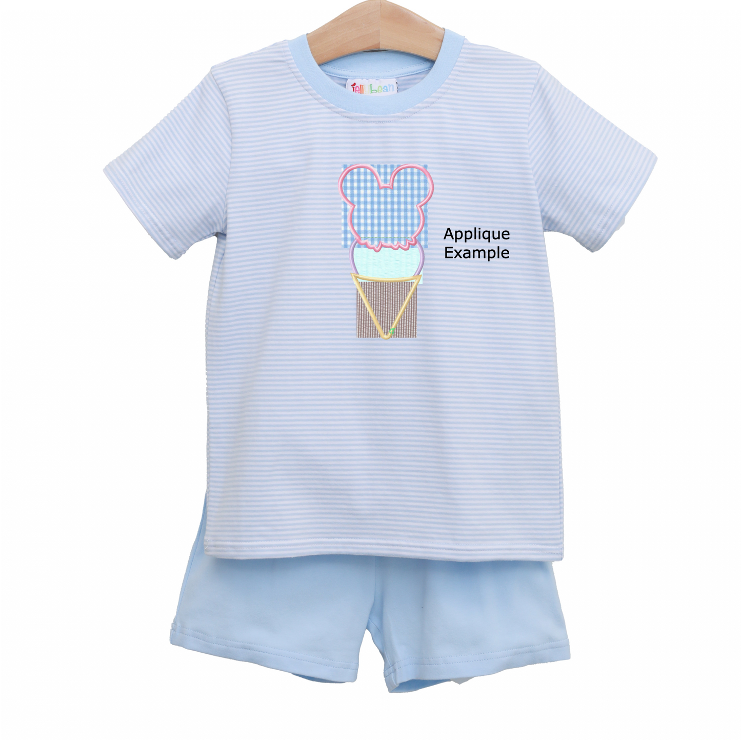 Avery Short Set- Light Blue Stripe