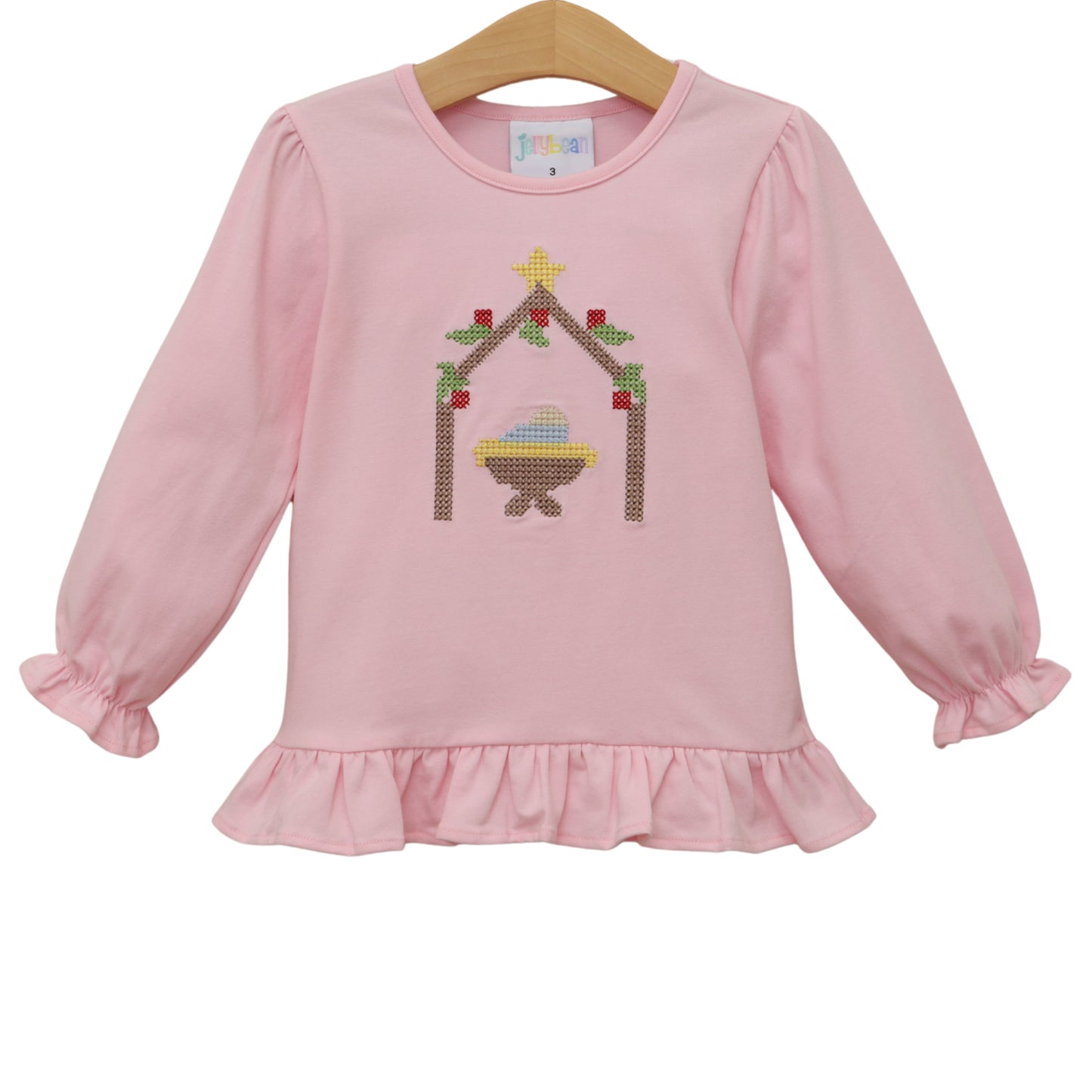 Away In A Manger Ruffle Top