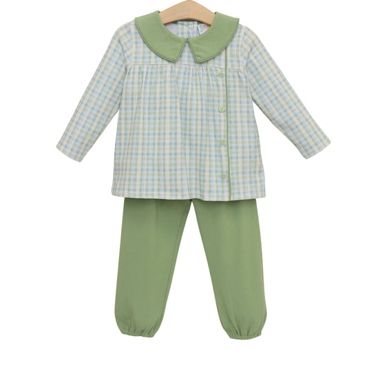 Basin Plaid Liam Bloomer Pants Set
