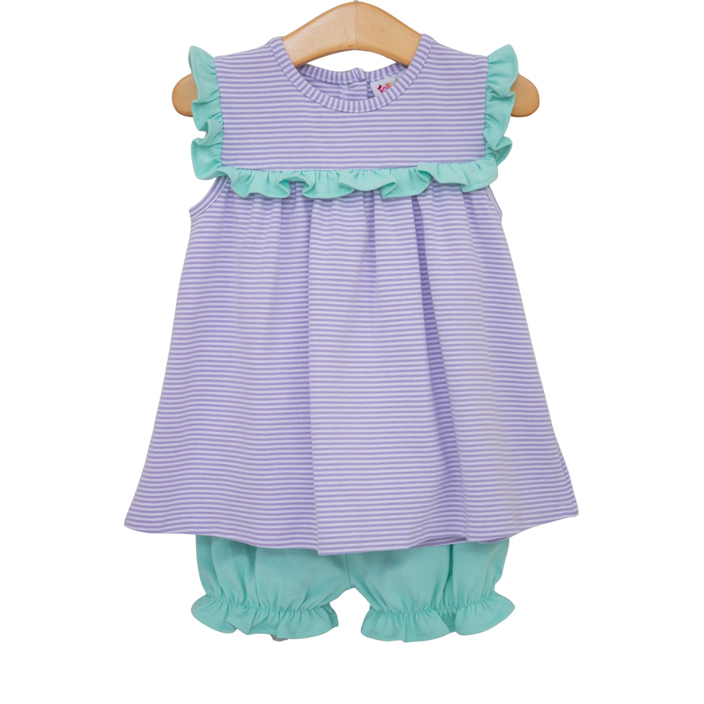 Bella Bloomer Set- Lavendar Stripe and Mint