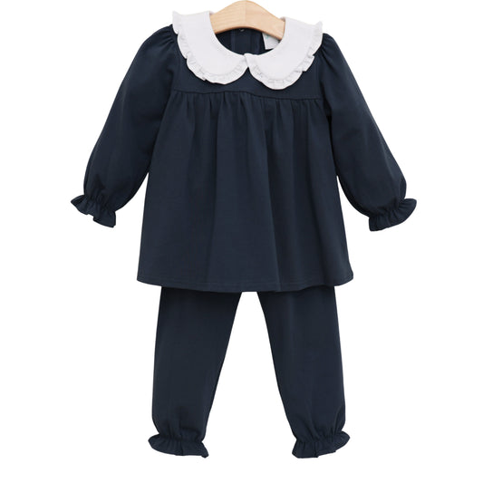 Catherine Bloomer Pants Set- Navy