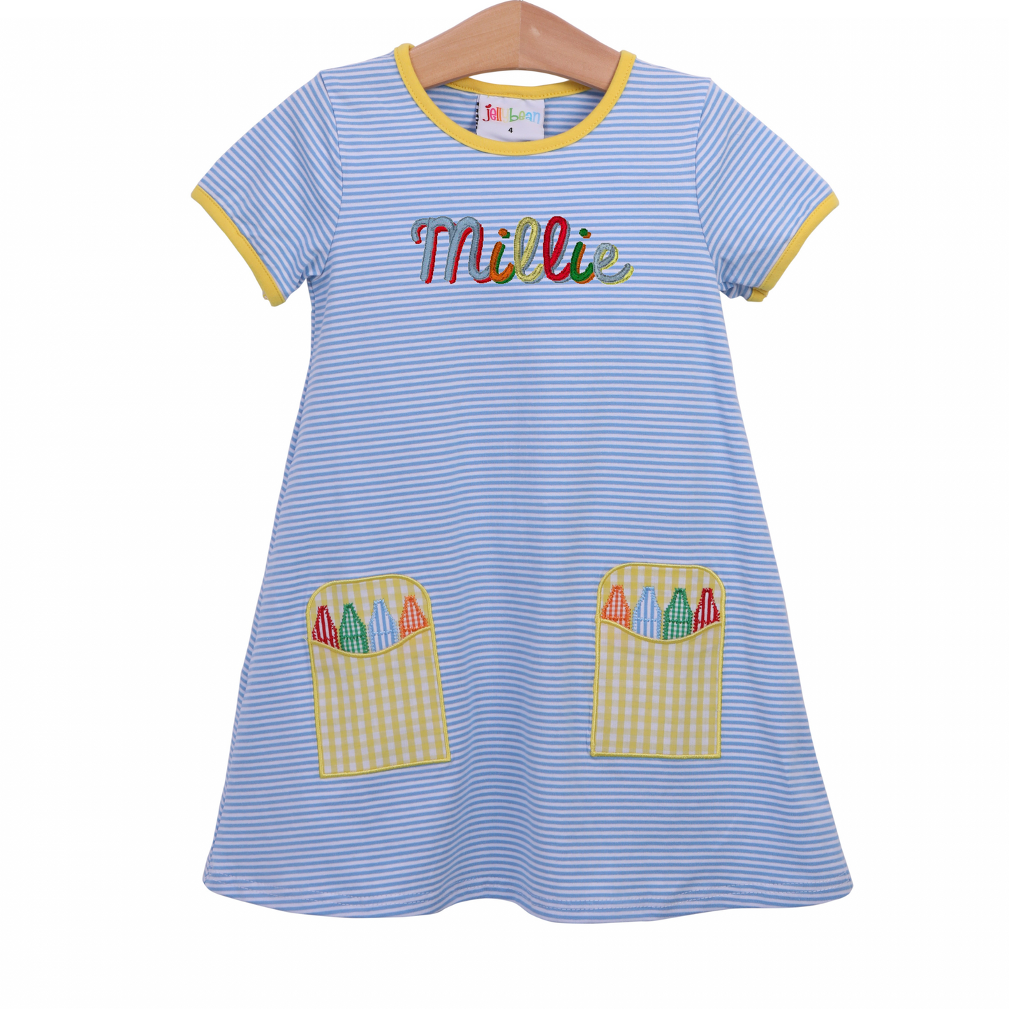Crayon Pocket Applique Dress