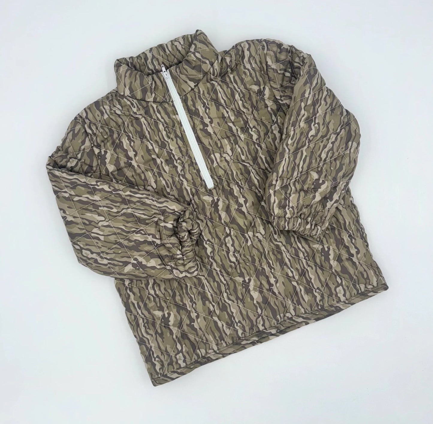 Quilted Quarter Zip- Camo