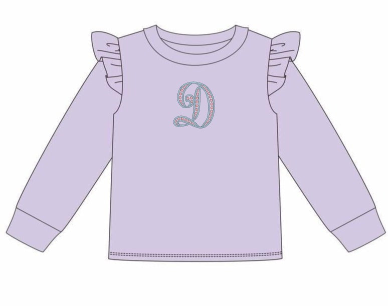 Ruffle sweatshirt- Lavender