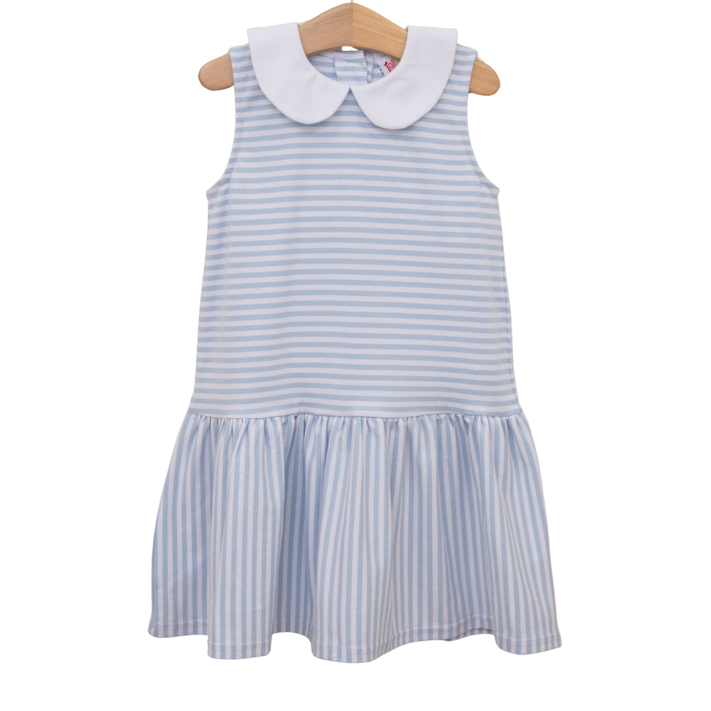 Georgia Dress- Light Blue Medium Stripe