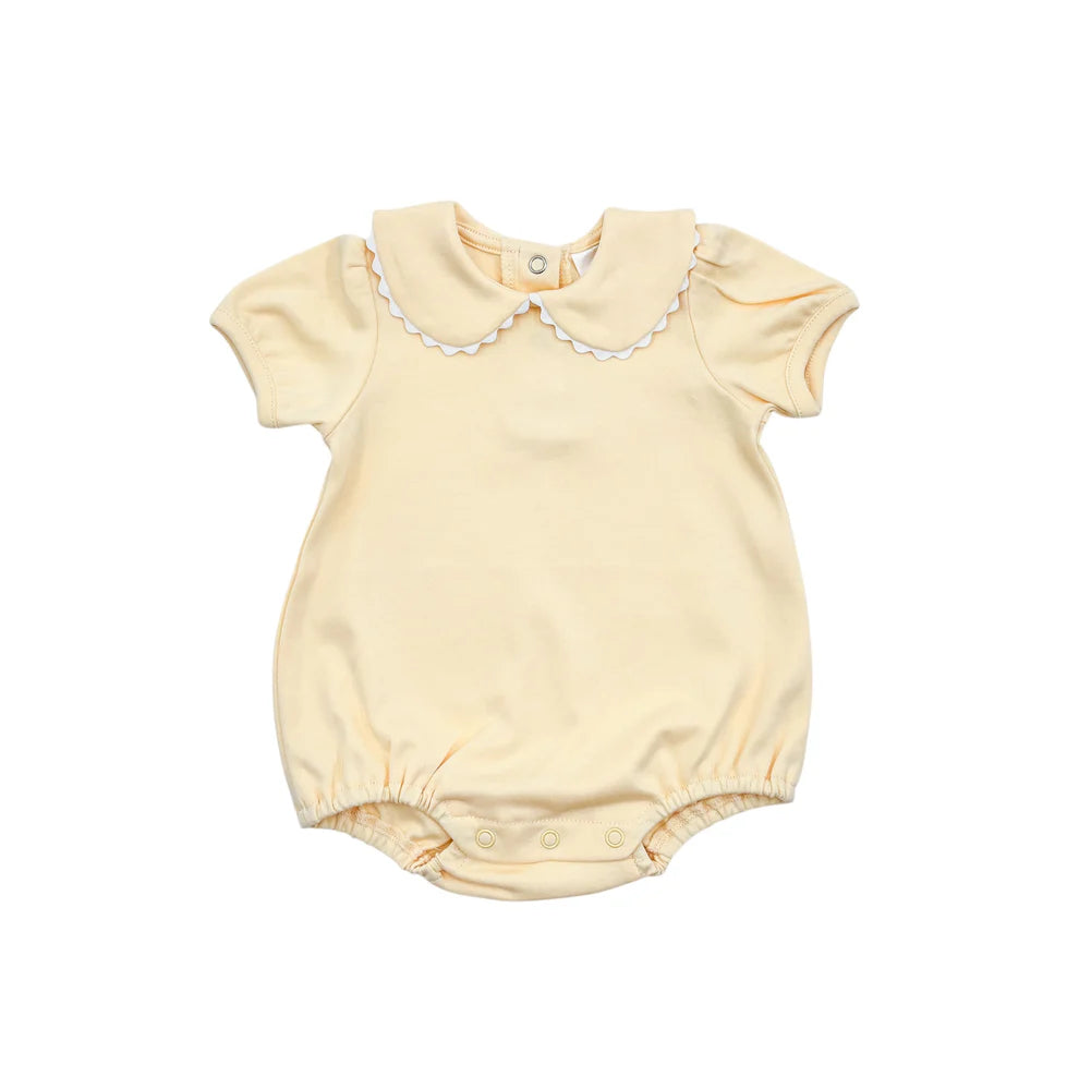 Scalloped Collared Bubble-Light Yellow