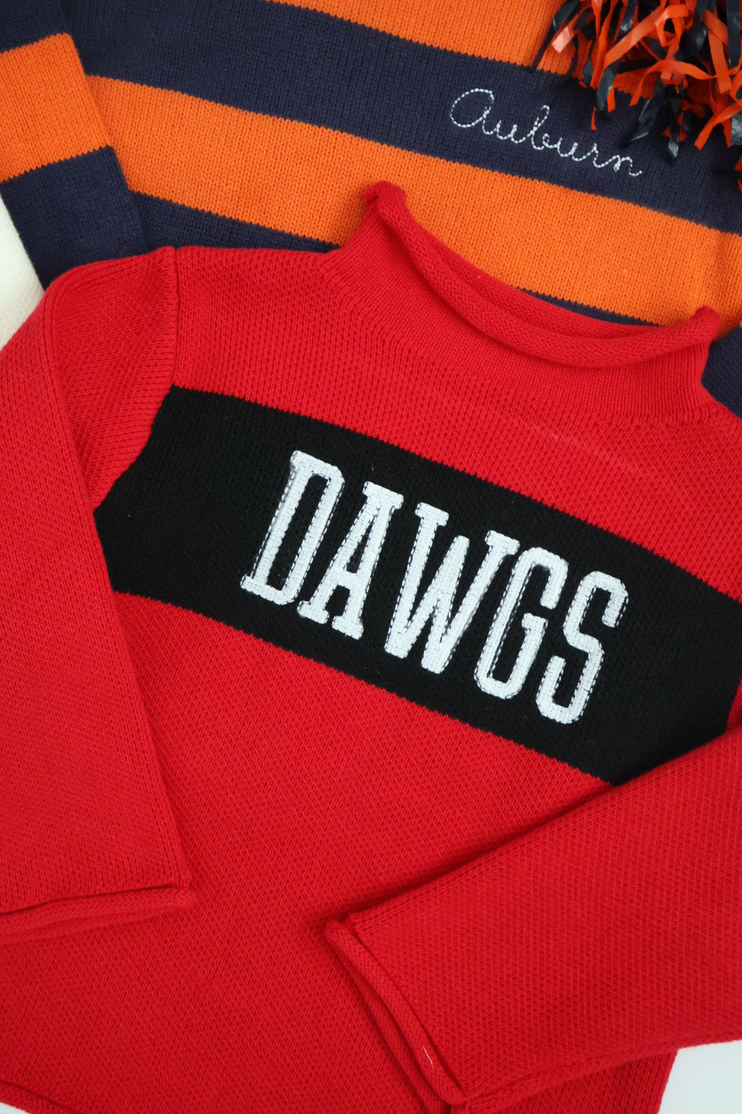 Stripe Rollneck Sweater- Red & Black