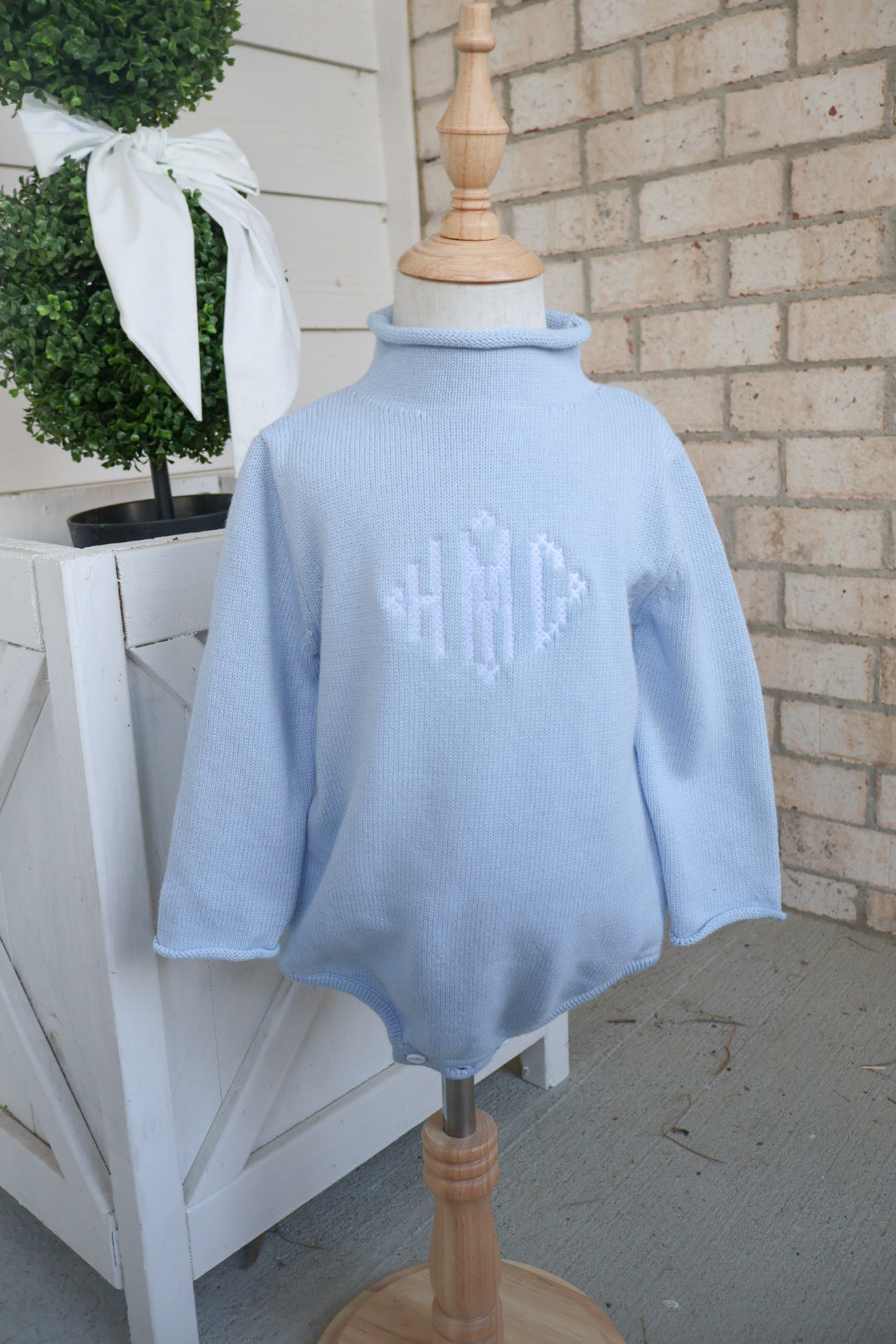 Rollneck Sweater Bubble- Light Blue