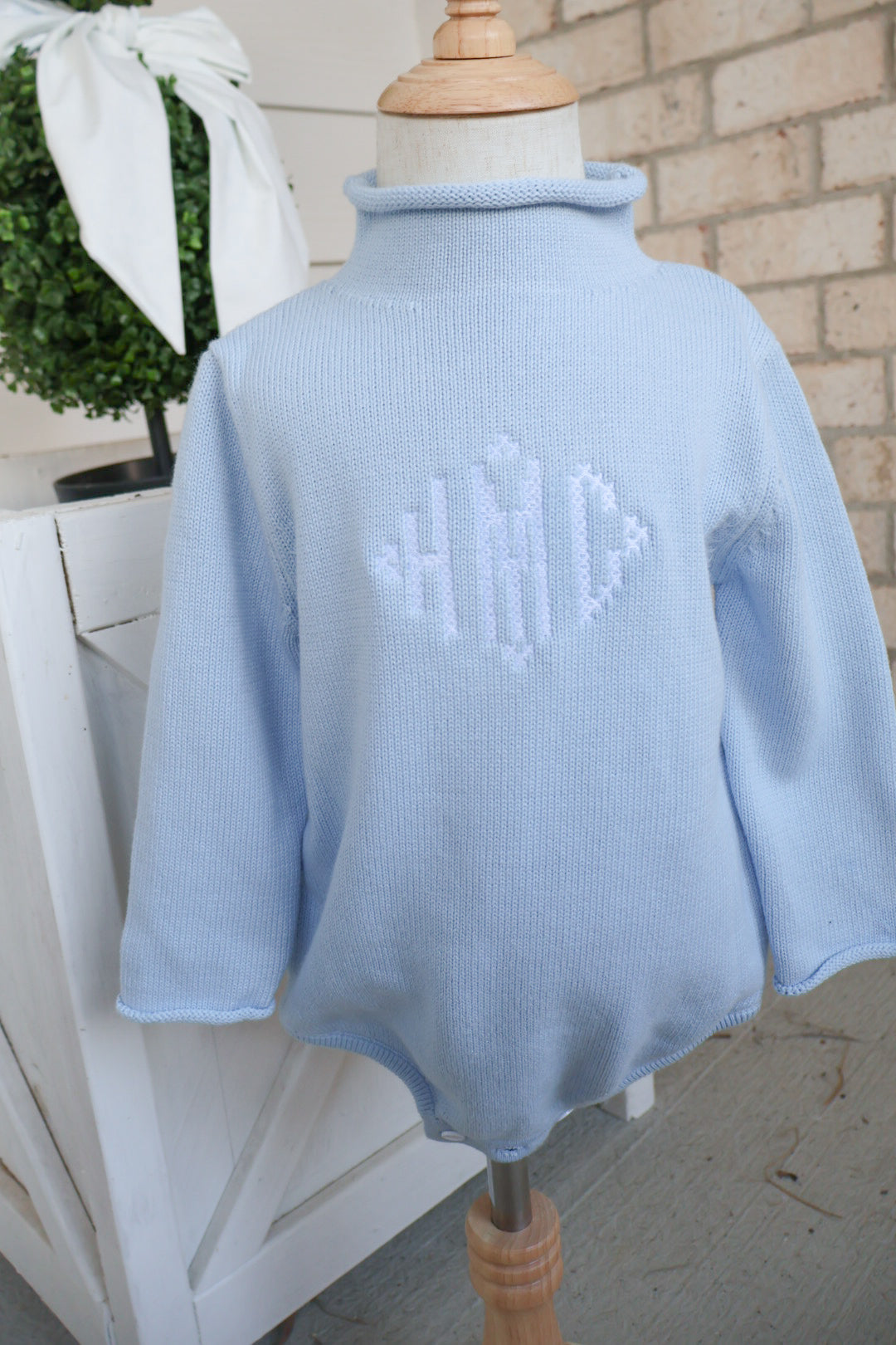Rollneck Sweater Bubble- Light Blue