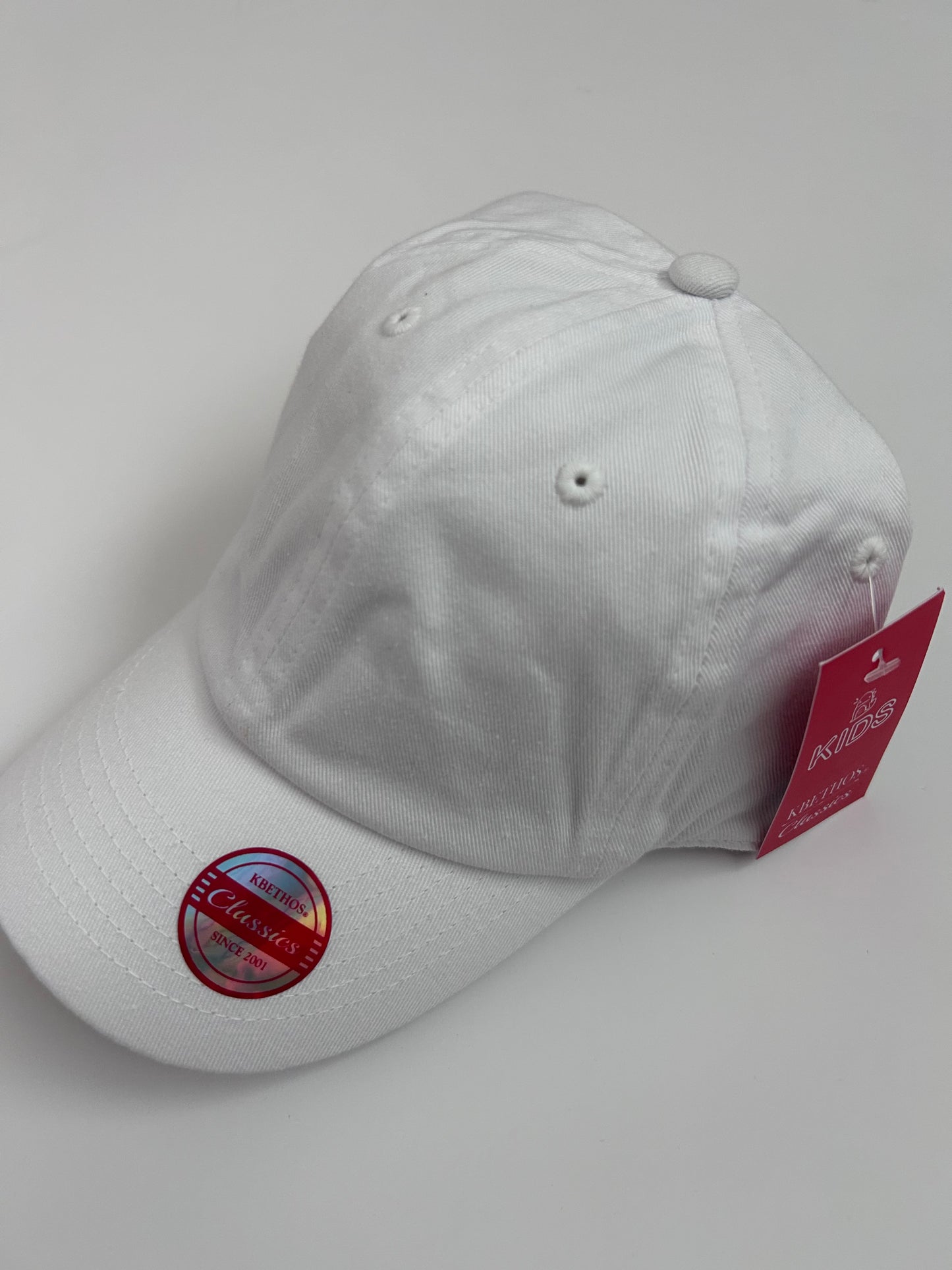 White Baseball Cap 2T-4T Size