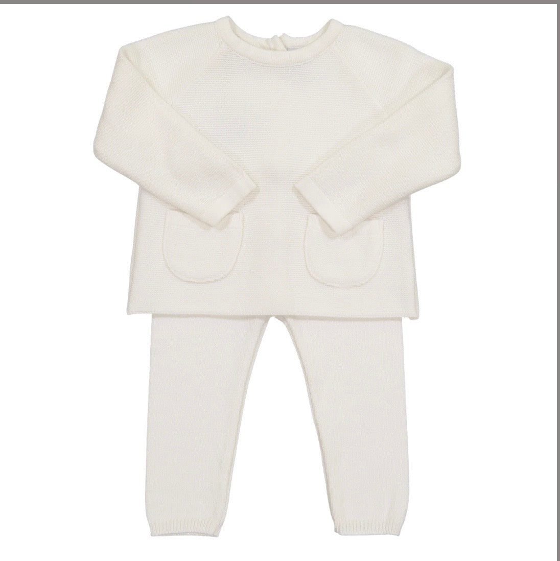 Pocket Sweater Set- Ivory