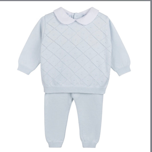 Boys Peter Pan Diamond Knit Set