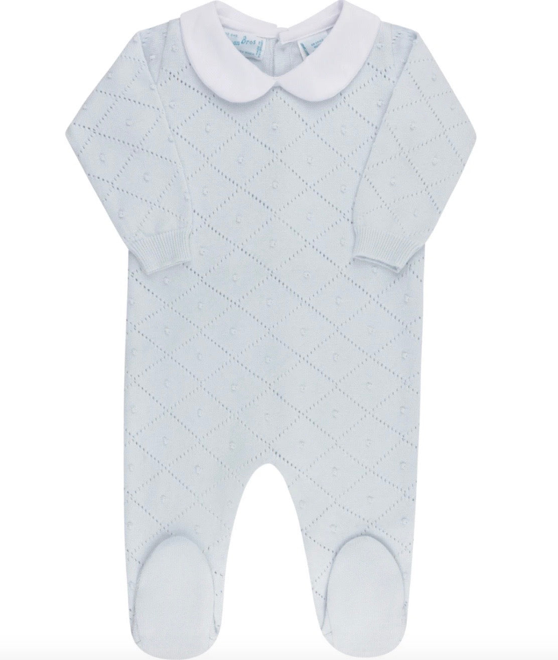 Boys Peter Pan Diamond Knit Romper