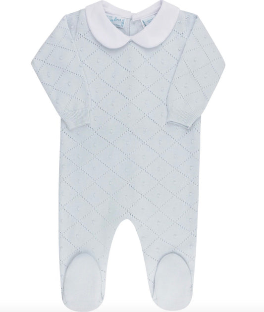 Boys Peter Pan Diamond Knit Romper