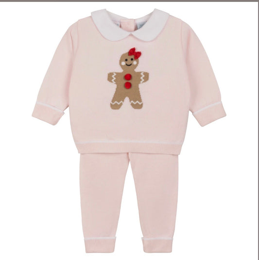 Girls Gingerbread Knit Set