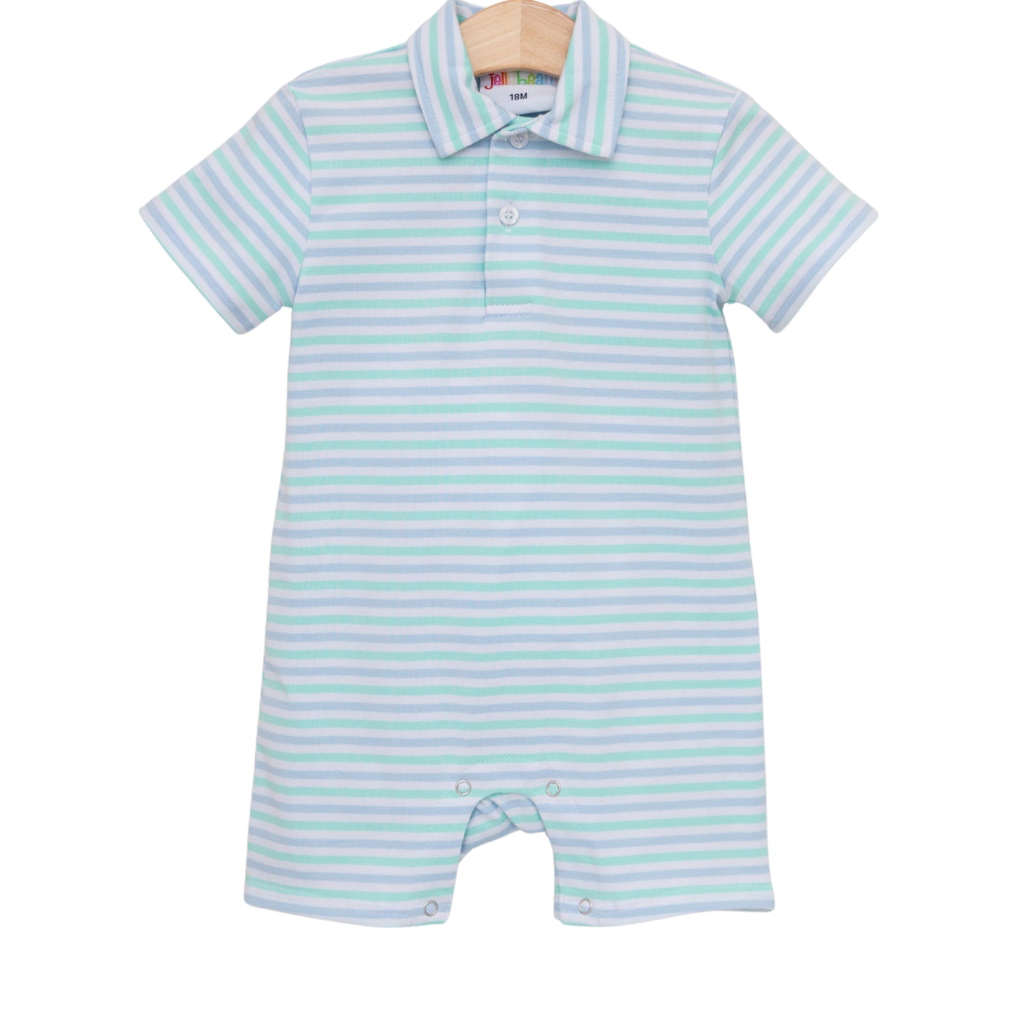 Michael Polo Romper- Seaside Stripe