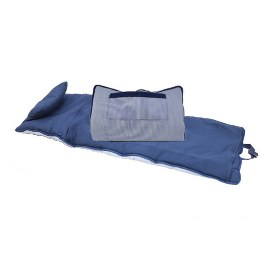 Navy Seersucker Nap Roll