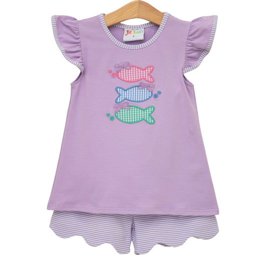 One Fish Two Fish Scallop Short Set