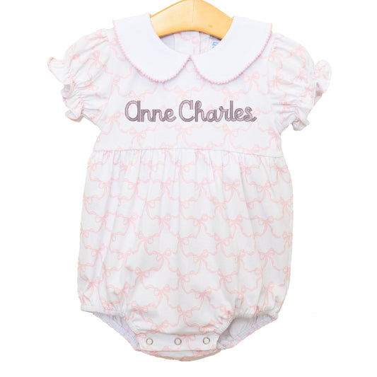 Pink Trellis Bow Charlotte Bubble