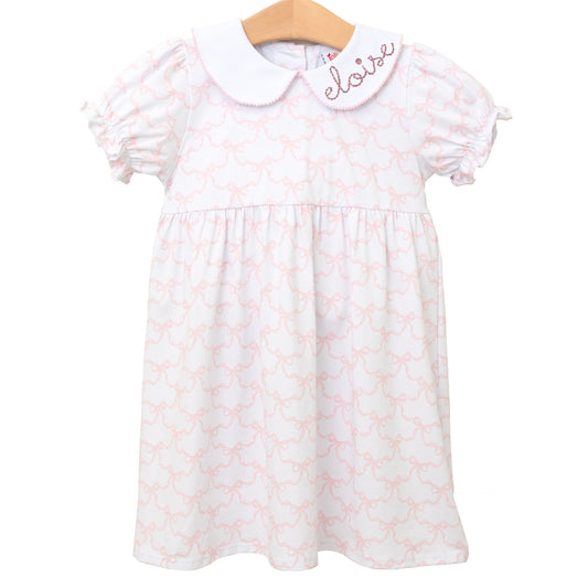 Pink Trellis Bow Sarah Dress (Copy)