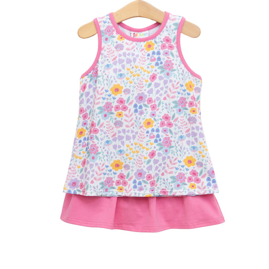 Poppies and Petals Bow Back Skort Set