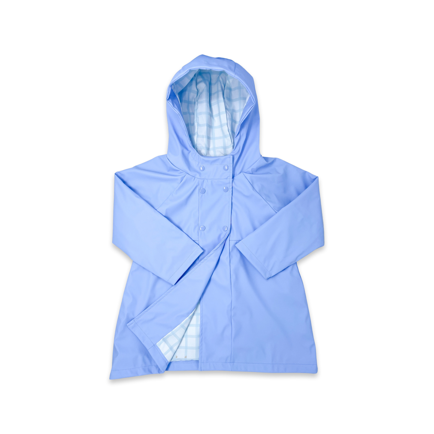 Rainy Day Raincoat - Blue, Whales Blue Windowpane