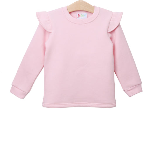 Ruffle Sweatshirt- Light Pink