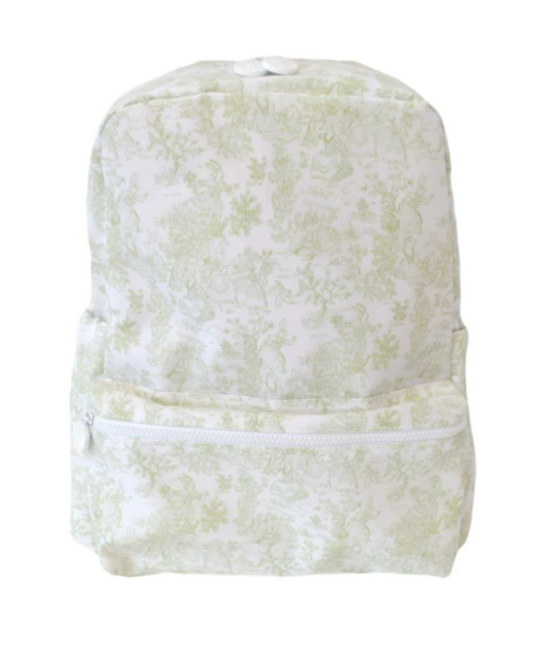 Backpack- Bunny Toile Green