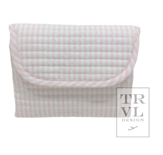 Quilted Changing Mat- Pimlico Stripe Pink