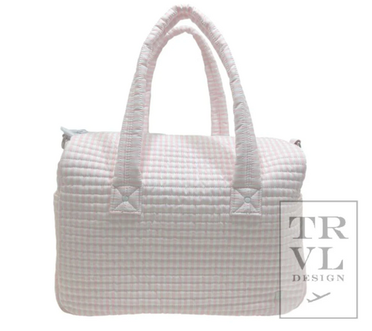 Quilted Stroller Bag- Pimlico Stripe Pink