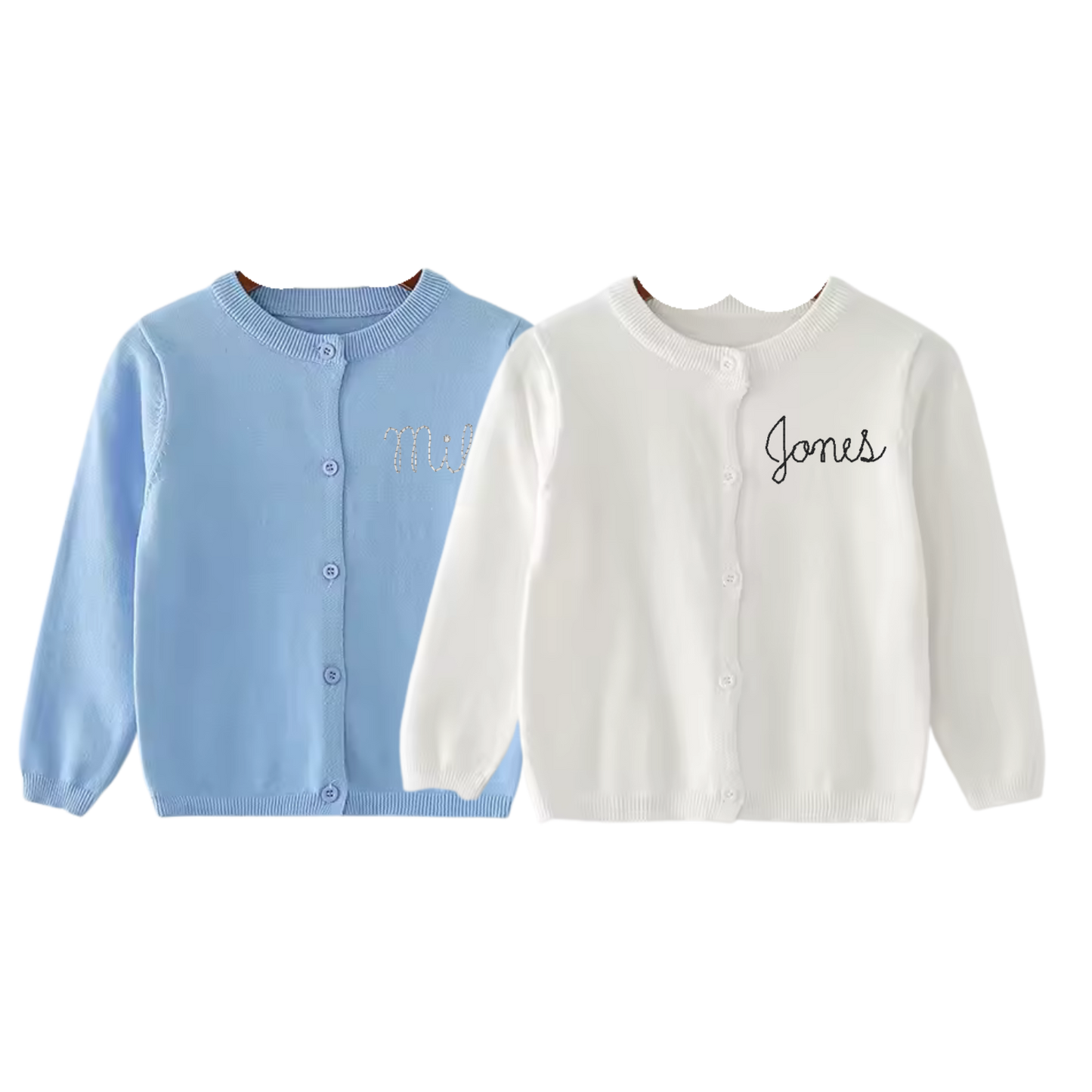 Cardigan Pack- White/Light Blue