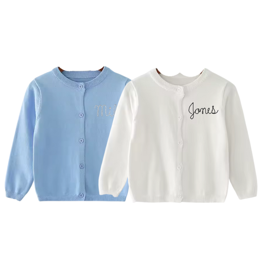 Cardigan Pack- White/Light Blue