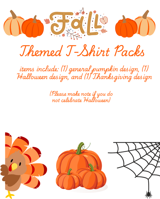 Fall Themed T-Shirt Packs