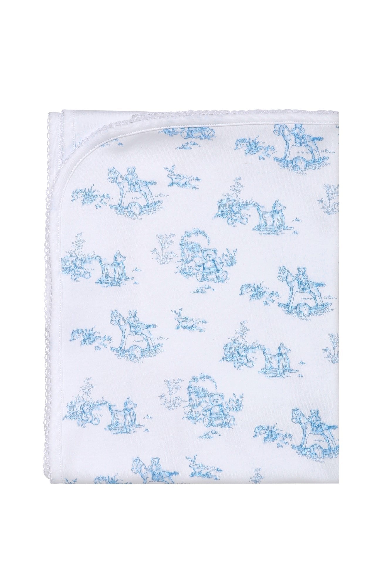 Blue Toile Blanket