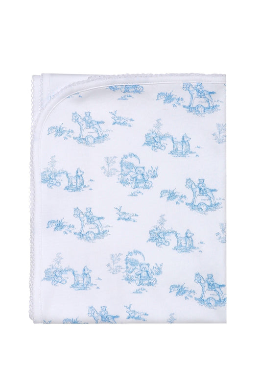 Blue Toile Blanket