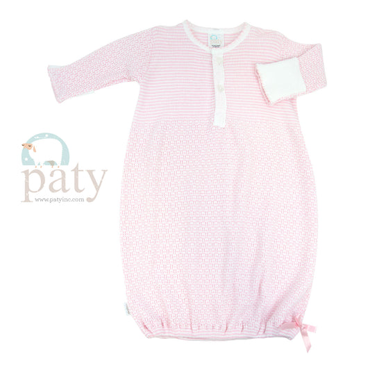 Paty 2 Button Gown-Pink