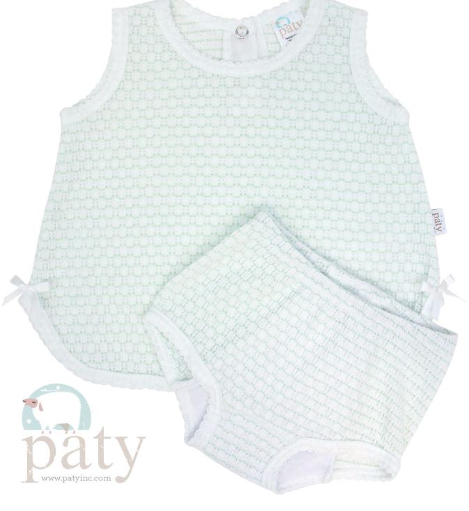Diaper Set- Green and White