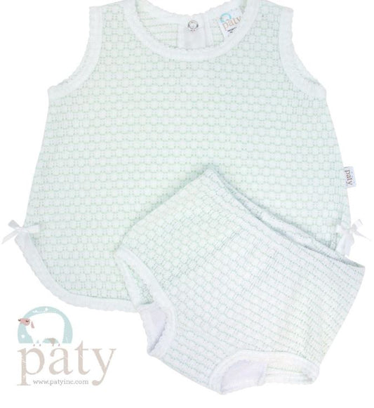 Diaper Set- Green and White