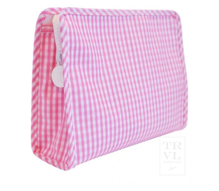 Medium Roadie Bag- Pink Gingham